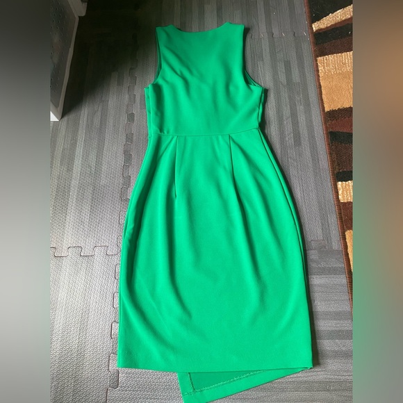 🏷️ 🛍️ NWOT Express GREEN Surplice Front Sheath Dress 🏷️ 🛍️ - Picture 7 of 8